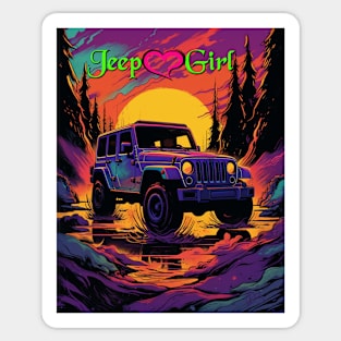 Jeep Girl Offroad Sticker